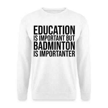 Badminton - Unisex Pullover - Weiß - Vorne
