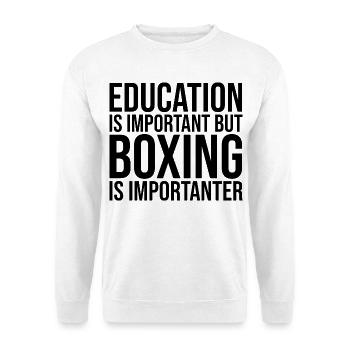 Boxen - Unisex Pullover - Weiß - Vorne