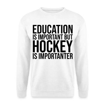 Hockey - Unisex Pullover - Weiß - Vorne