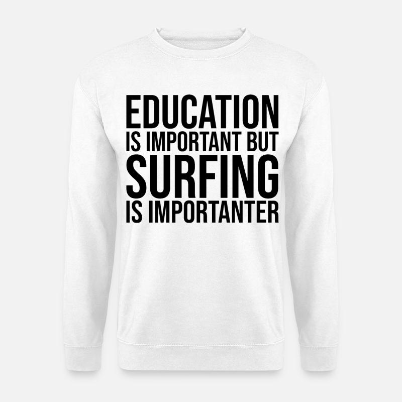 Surfen - Unisex Pullover - Weiß