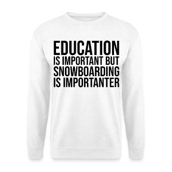 Snowboard - Unisex Pullover - Weiß - Vorne