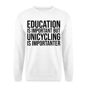 Einrad - Unisex Pullover - Weiß - Vorne