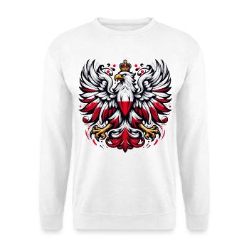 Polen Polska polnisch rot weiß Geschenk - Unisex Pullover - Weiß - Vorne