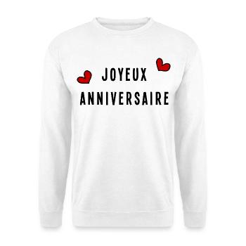 JOYEUX ANNIVERSAIRE - Sweat-shirt Unisexe - blanc - Devant