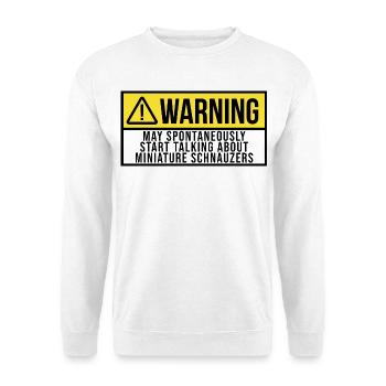 Zwergschnauzer - Unisex Pullover - Weiß - Vorne