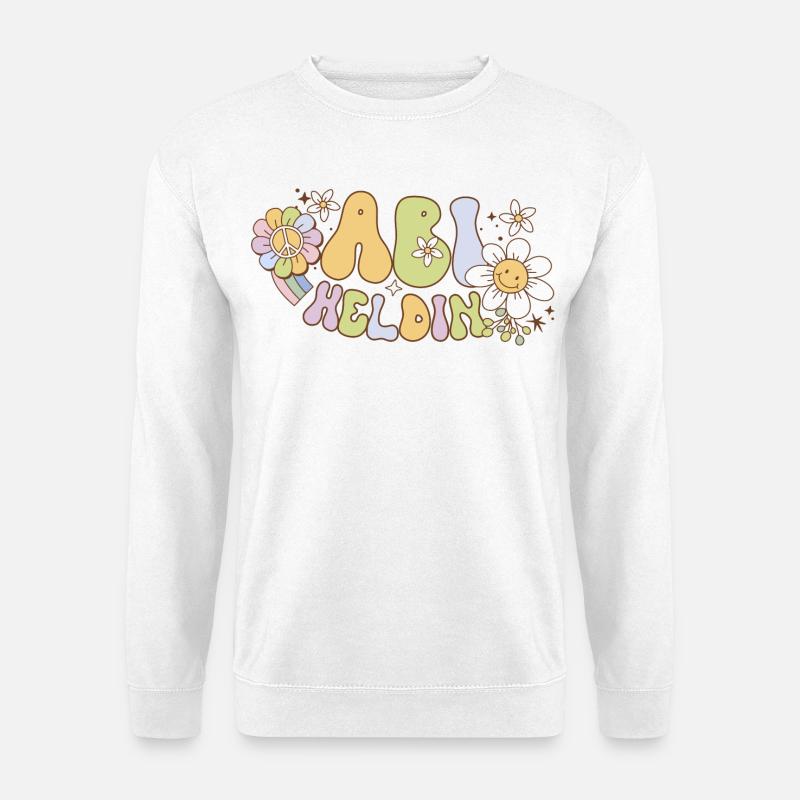 Abitur 2026 Heldin Abschluss Party ABI2026 - Unisex Pullover - Weiß