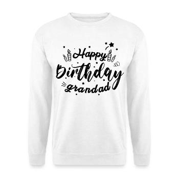 Herzlichen Glückwunsch zum Geburtstag Opa - Unisex Pullover - Weiß - Vorne