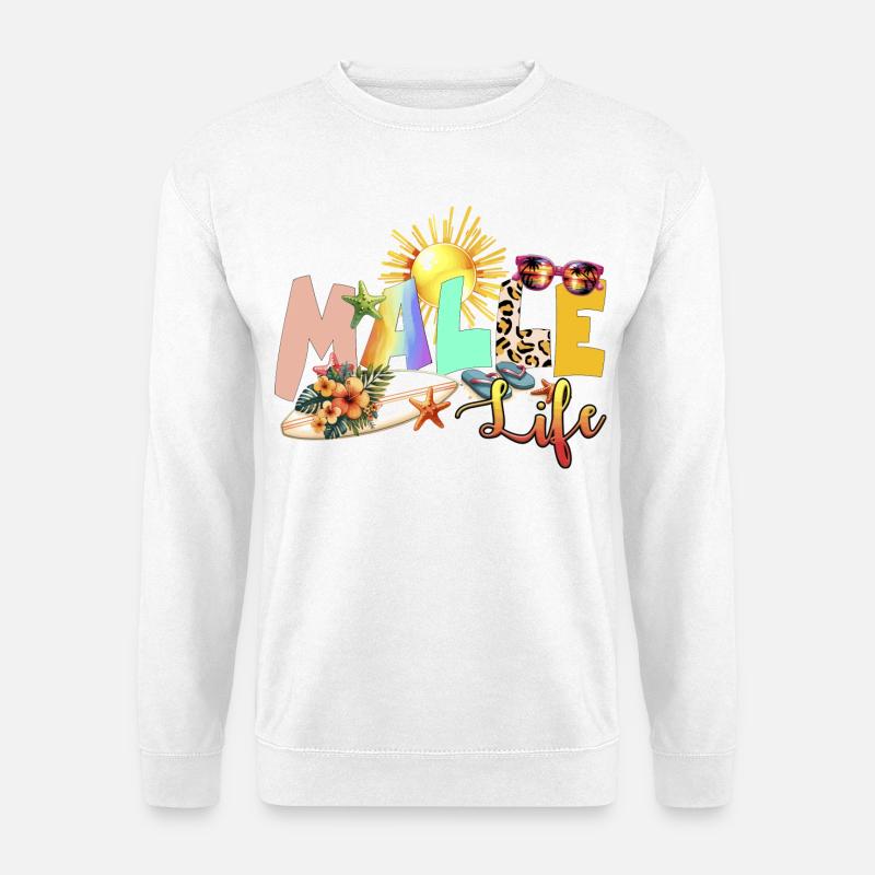 Strand Leben Sommer Vibe - Unisex Pullover - Weiß
