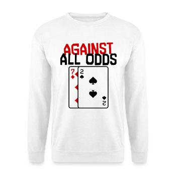 Casino Statement Jeu de cartes de poker Jeux d’argent - Sweat-shirt Unisexe - blanc - Devant