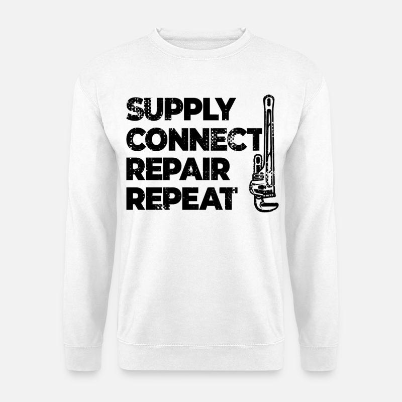 Klempner Motivation - Unisex Pullover - Weiß