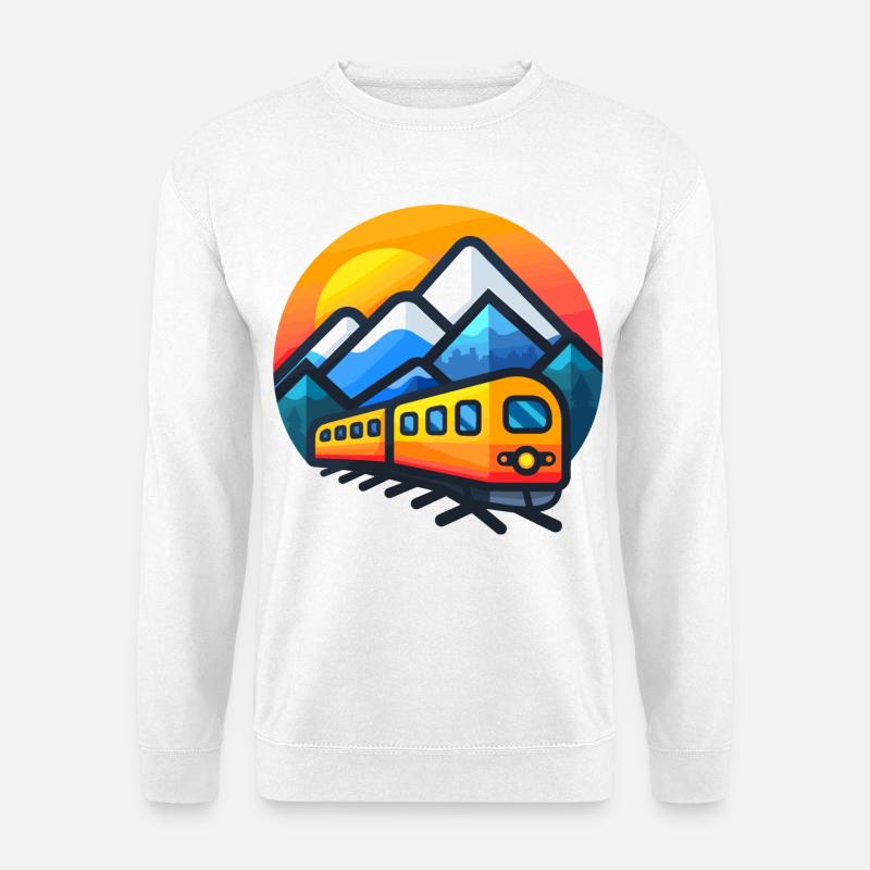 Zug Cartoon Stil - Unisex Pullover - Weiß