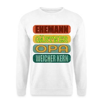 VATERTAG OPA GÄRTNER - Unisex Pullover - Weiß - Vorne