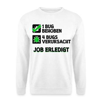 Open Source Bugfixing Bugs Developer Programmier - Unisex Pullover - Weiß - Vorne