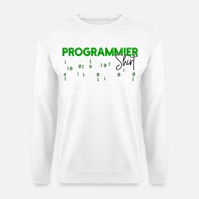 Programmeur Développeur Code Statement Scripting - Sweat-shirt Unisexe - blanc