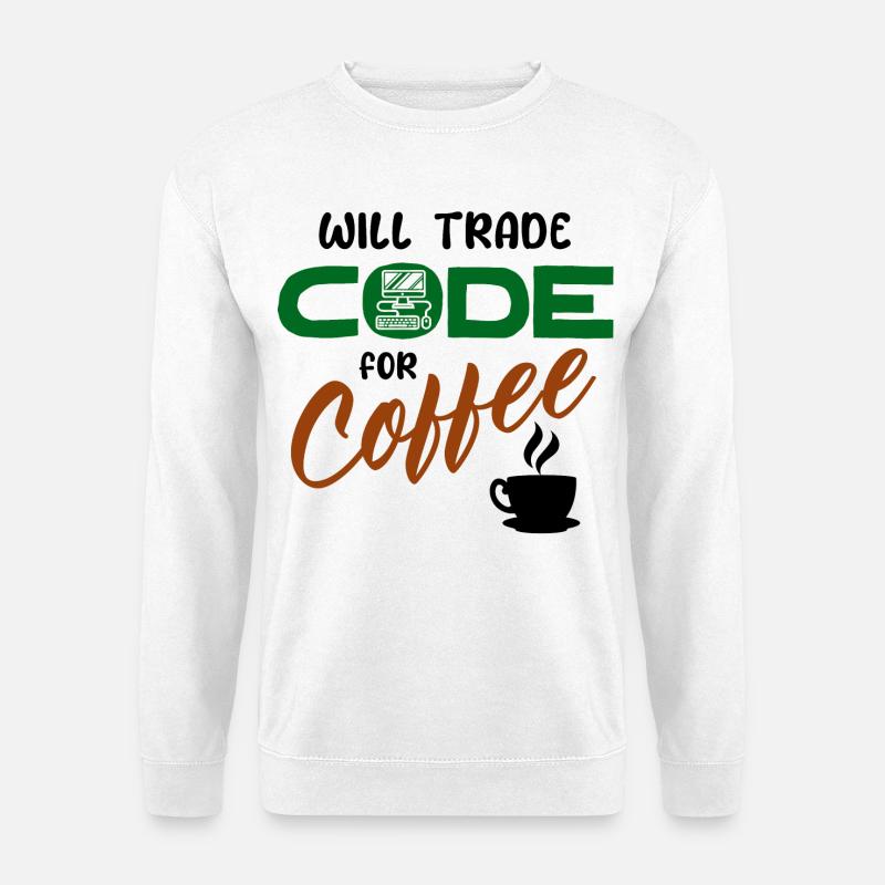 Code Statement Developer Computerfreak Informatik - Unisex Sweatshirt - white