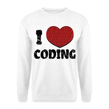 Script de code Debug Heart Statement - Sweat-shirt Unisexe - blanc - Devant