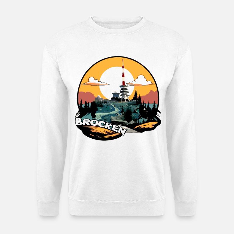 Brocken | Brocken im Harz | Brocken Sendeturm - Unisex Pullover - Weiß