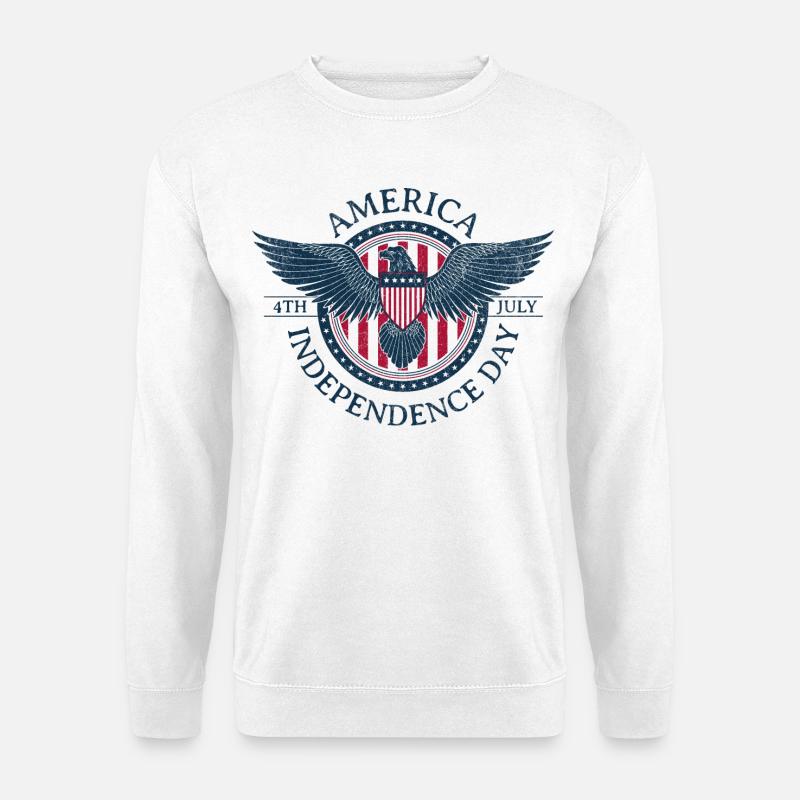 Freiheitsadler USA 4. Juli - Unisex Pullover - Weiß