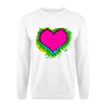colorful heart - Unisex Sweatshirt - white - Front