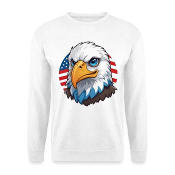 Drapeau des États-Unis Eaglehead Bald Eagle - Sweat-shirt Unisexe - blanc - Devant