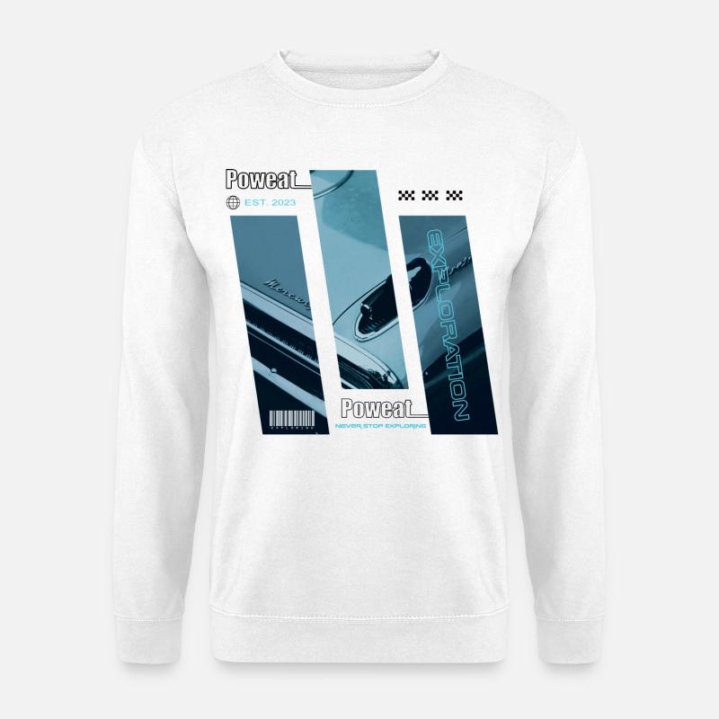 Never Stop Exploring - Unisex Pullover - Weiß