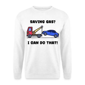 Tanken Auto Statement Energiespeicher Energie - Unisex Pullover - Weiß - Vorne