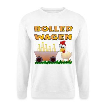 VATERTAG BOLLERWAGEN HÜHNER - Unisex Pullover - Weiß - Vorne
