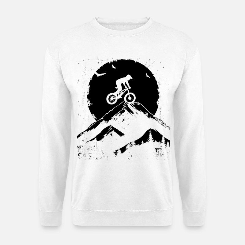 Mountainbiking Radfahrer - Unisex Pullover - Weiß