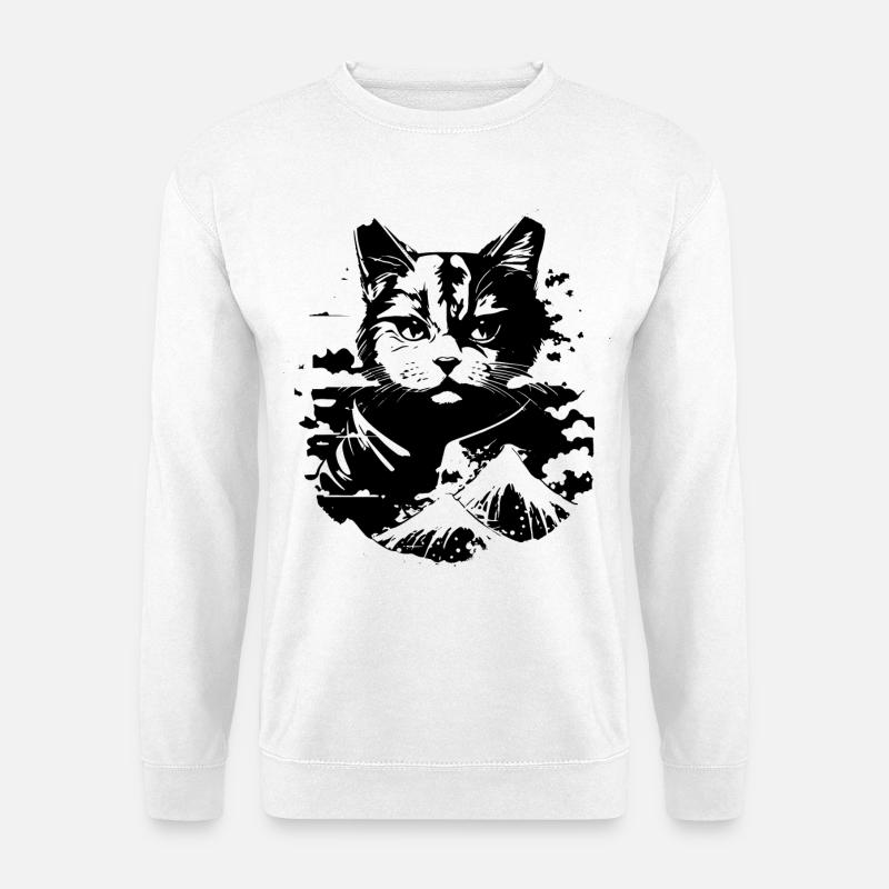 Look d’anime de chat - Sweat-shirt Unisexe - blanc
