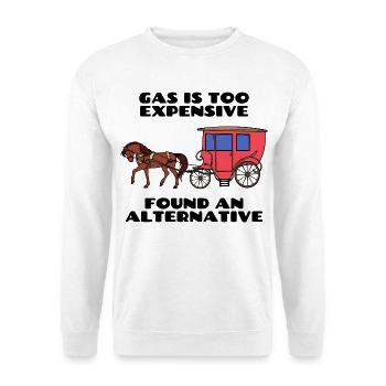 Tanken Cooler Spruch Energiespeicher Strom - Unisex Pullover - Weiß - Vorne