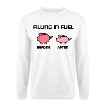 Tanken Lustige Sprüche Zapfsäule Tankstelle - Unisex Pullover - Weiß - Vorne