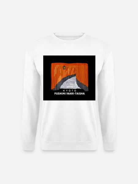 Kyoto, rote Torii, Fushimi Inari Taisha, Japan - Unisex Pullover - Weiß