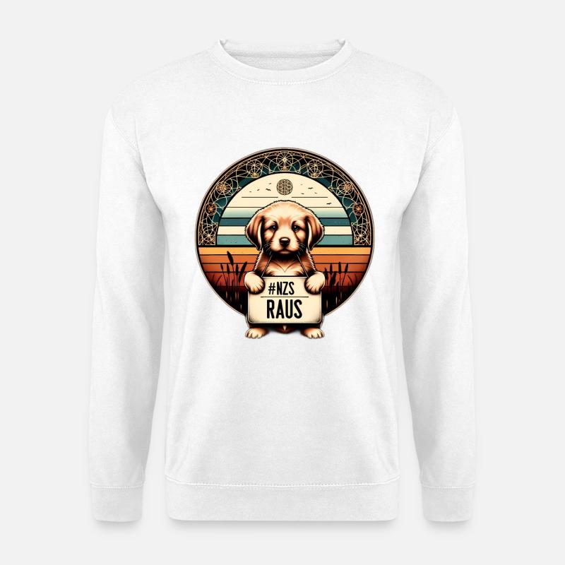 NZS raus, Gegen AFD, gegen Rechts - Unisex Pullover - Weiß