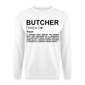 Butcher Meaning - Unisex Sweatshirt - white - Front