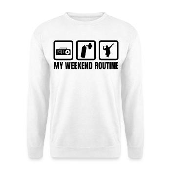 Meine Wochenendroutine - Unisex Pullover - Weiß - Vorne