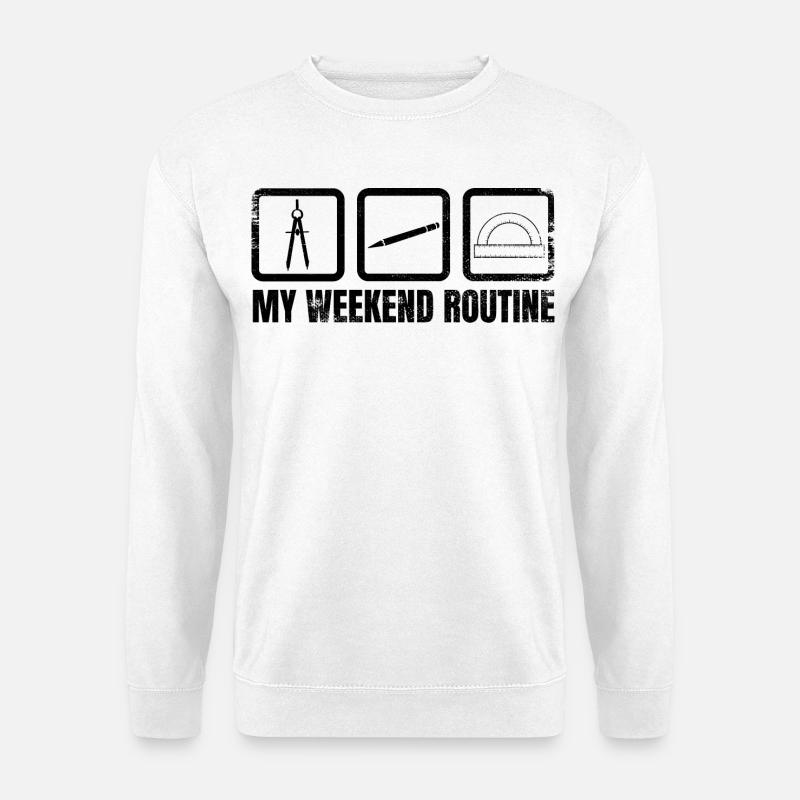 Meine Wochenendroutine - Unisex Pullover - Weiß