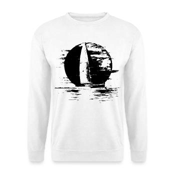 Segelboot - Unisex Pullover - Weiß - Vorne