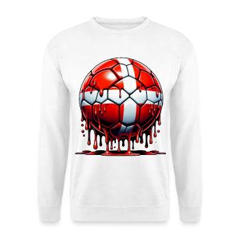Denmark Football Liquid - Unisex Sweatshirt - white - Front