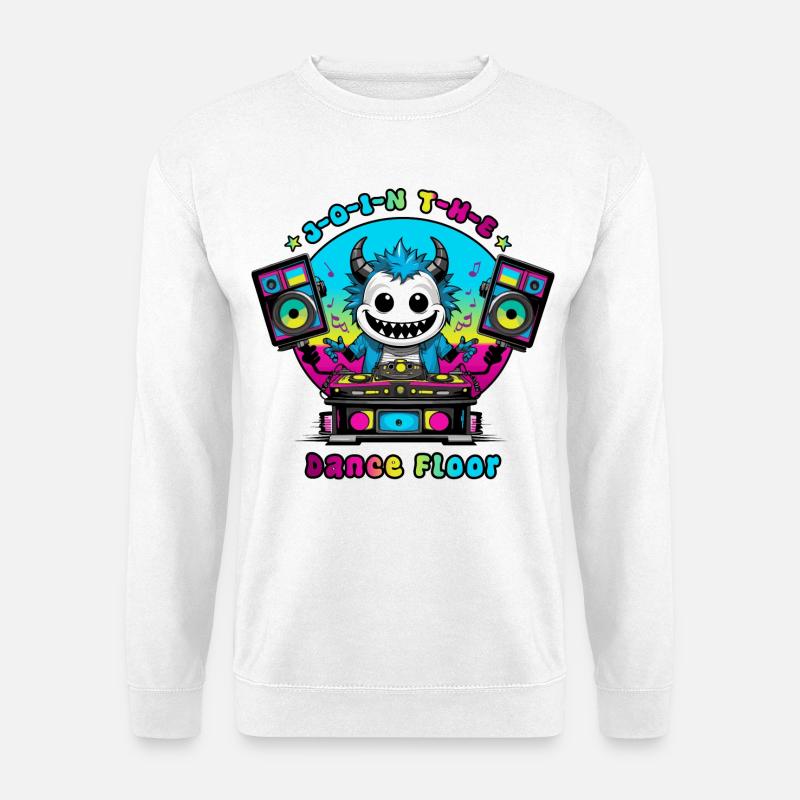 Disco Monster - Unisex Pullover - Weiß