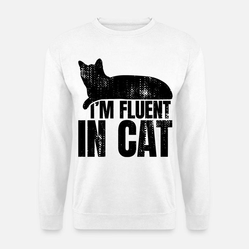 Lustiger Katzenliebhaber Spruch - Unisex Pullover - Weiß