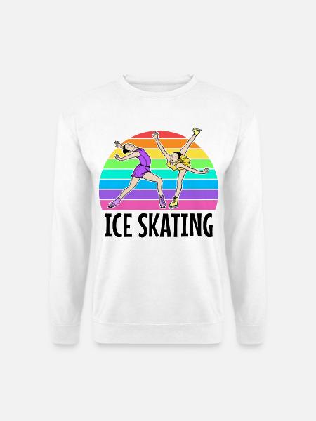 Wintersport Eislaufen Winterurlaub Eis Schnee Kalt - Unisex Pullover - Weiß