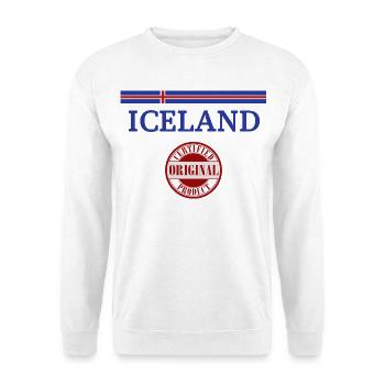 Drapeau de l’Islande, fierté islandaise - Sweat-shirt Unisexe - blanc - Devant