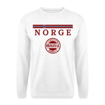 Norwegische Flagge - Unisex Pullover - Weiß - Vorne