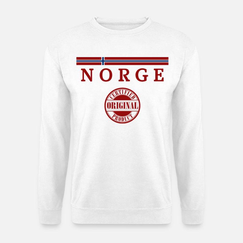 Norwegian flag, Norwegian pride - Unisex Sweatshirt - white