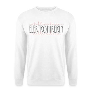 Elektronikerin Geschenk Büro Schnörkel - Unisex Pullover - Weiß - Vorne