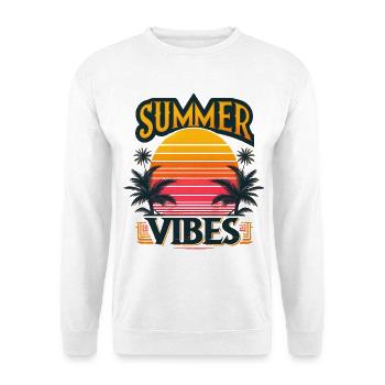 Tropische Sommerstimmung: Das Abenteuer bei Sonnenuntergang erwartet Sie - Unisex Pullover - Weiß - Vorne
