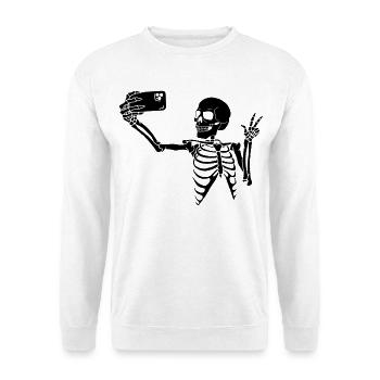 Tödliches Selfie (Schwarz) - Unisex Pullover - Weiß - Vorne