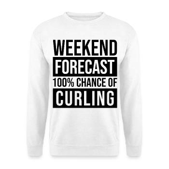 curling - Sweat-shirt Unisexe - blanc - Devant