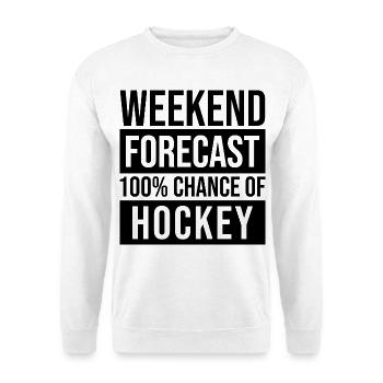 Hockey - Unisex Pullover - Weiß - Vorne