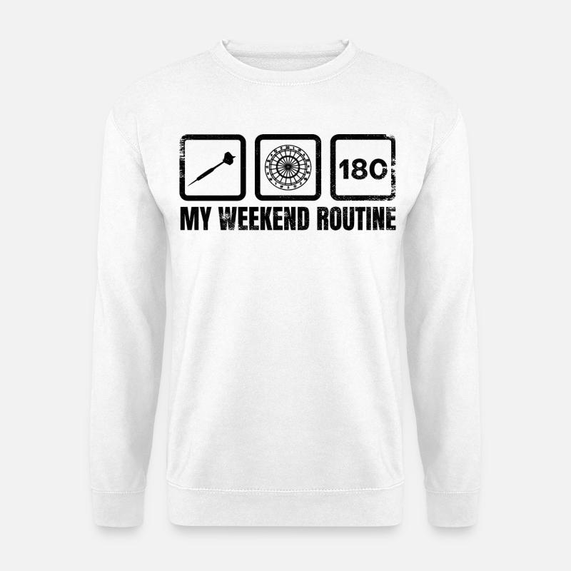 Meine Wochenendroutine - Unisex Pullover - Weiß